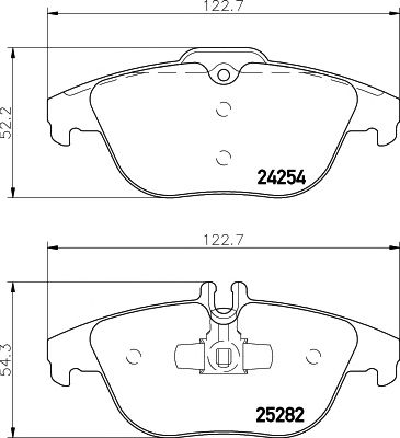 HELLA PAGID 8db355016281 -  Комплект тормозных колодок, дисковый тормоз